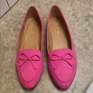 J. Crew Factory Pink Faux Suede Flats